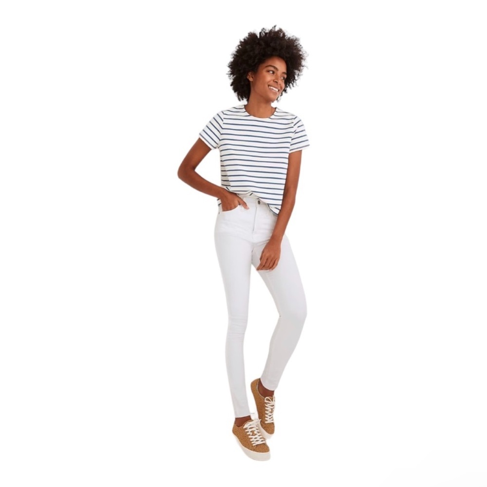 Madewell High Rise White Jeans